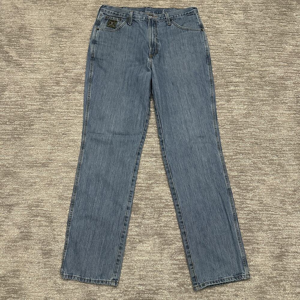 Cinch Jeans Mens 34x34 Blue Relaxed Straight Leg Denim Cinch Up Western Cowboy